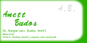 anett budos business card